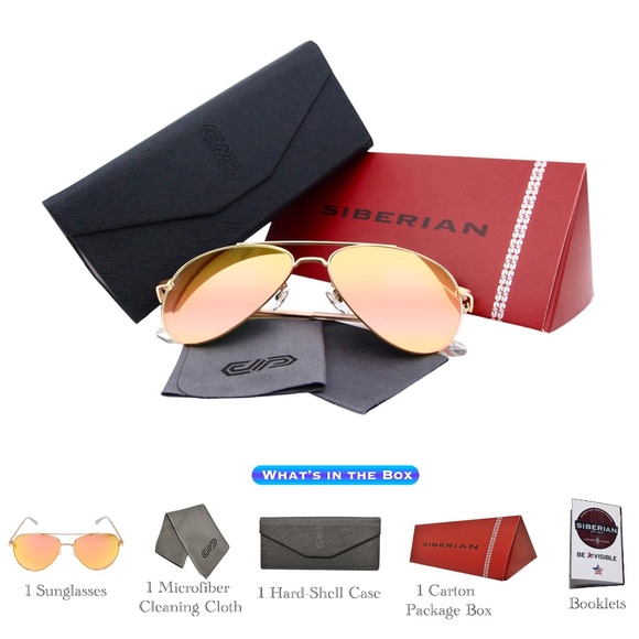 🇺🇸100% Real Glass lenses COPPER Flash ROSE GOLD Pilot Aviator 60mm Standard - Picture 13 of 13